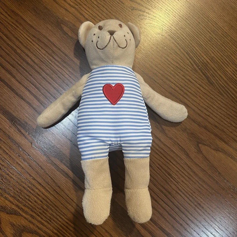 IKEA FABLER BJORN‎ Teddy Bear Plush Blue/White Outfit Red Heart Retired 9.5
